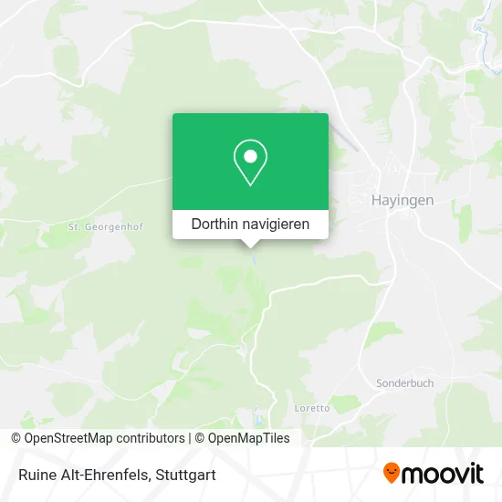 Ruine Alt-Ehrenfels Karte