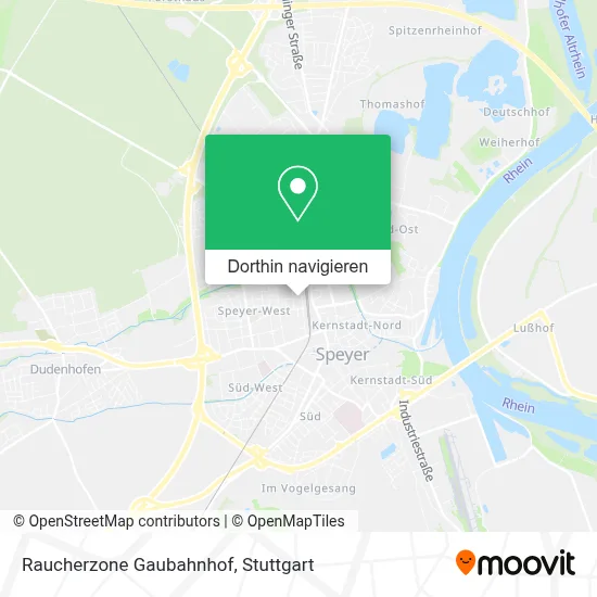 Raucherzone Gaubahnhof Karte