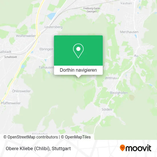 Obere Kliebe (Chlibi) Karte