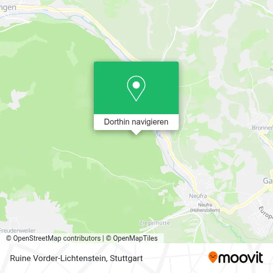 Ruine Vorder-Lichtenstein Karte