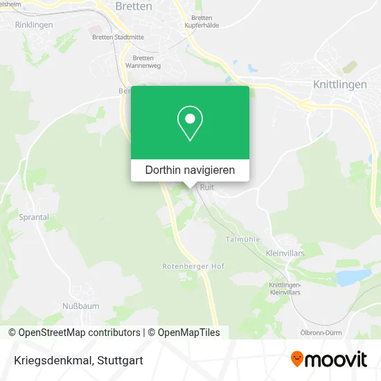 Kriegsdenkmal Karte