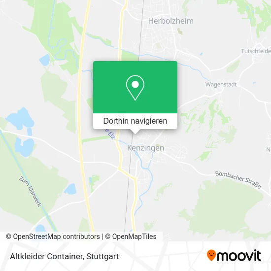 Altkleider Container Karte