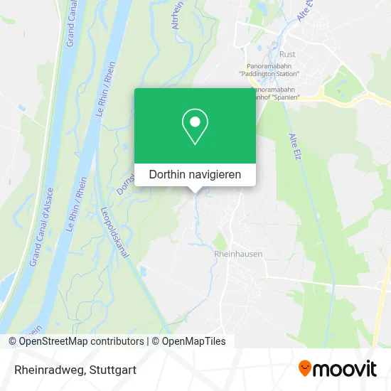 Rheinradweg Karte