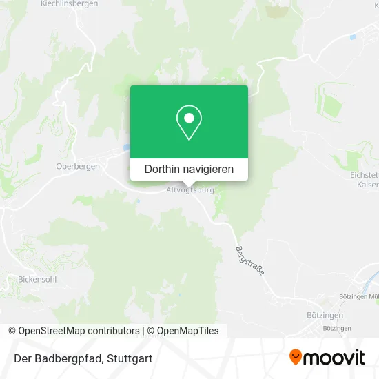 Der Badbergpfad Karte