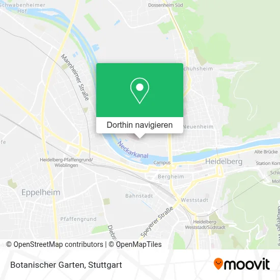 Botanischer Garten Karte