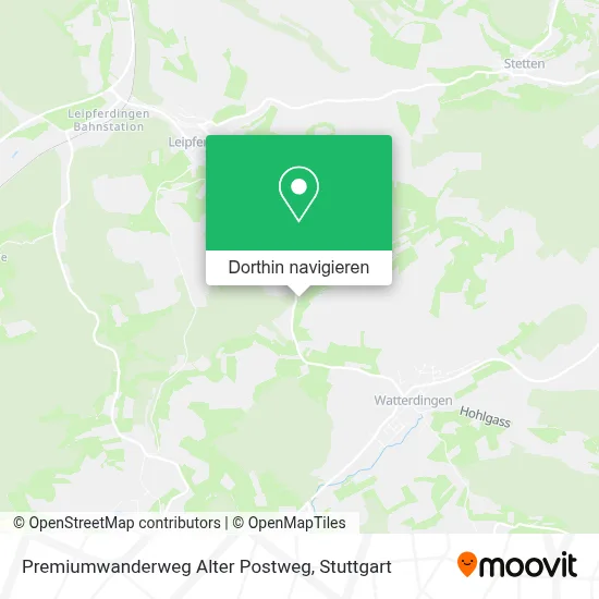 Premiumwanderweg Alter Postweg Karte