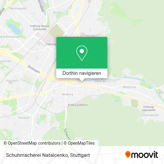Schuhmacherei Natalcenko Karte