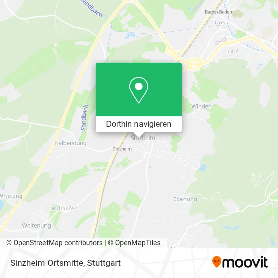 Sinzheim Ortsmitte Karte