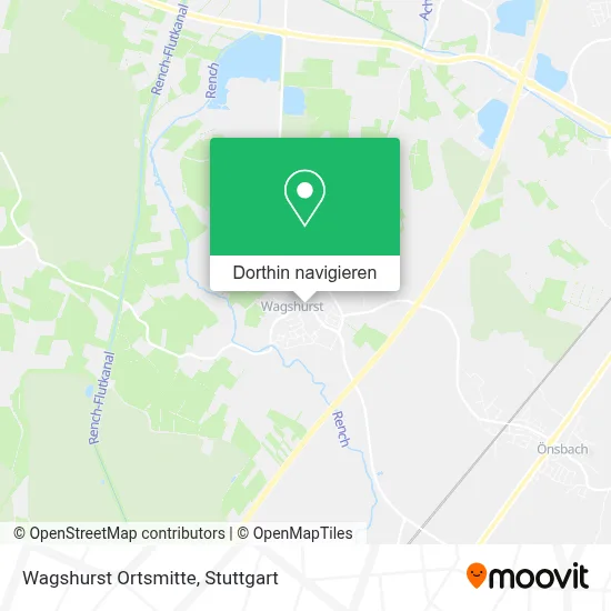 Wagshurst Ortsmitte Karte