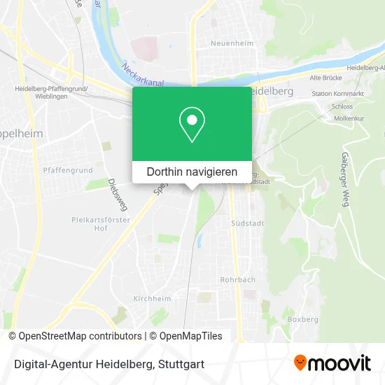 Digital-Agentur Heidelberg Karte