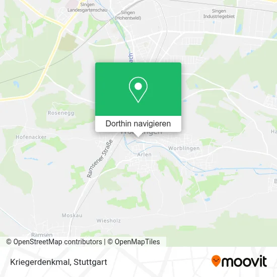 Kriegerdenkmal Karte
