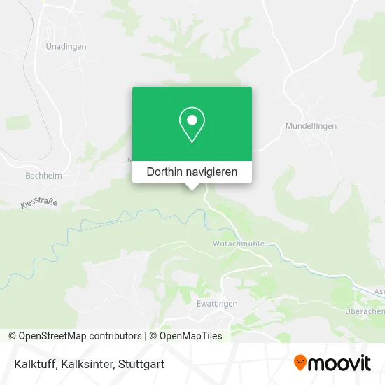 Kalktuff, Kalksinter Karte