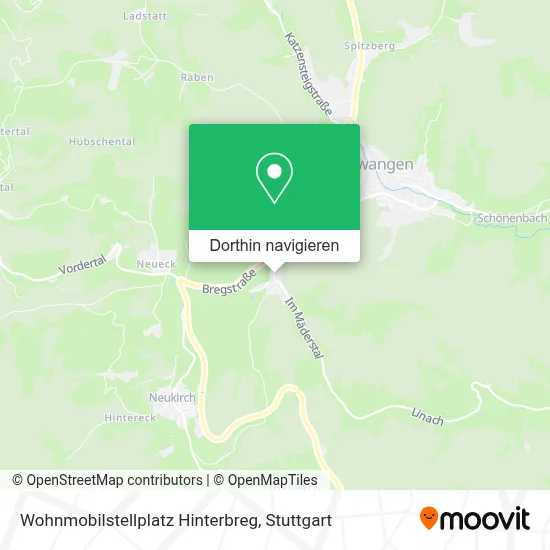 Wohnmobilstellplatz Hinterbreg Karte