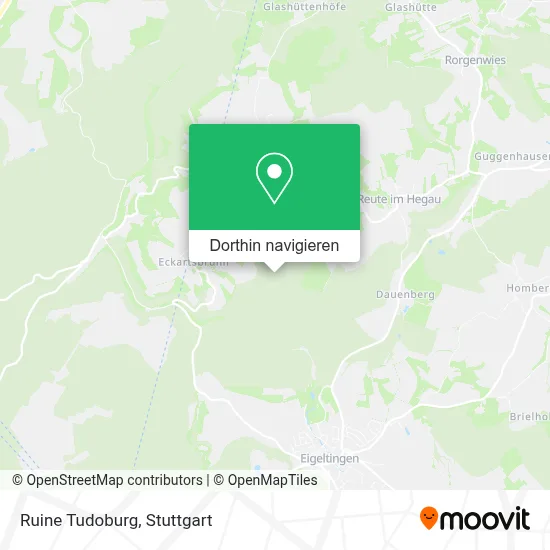 Ruine Tudoburg Karte