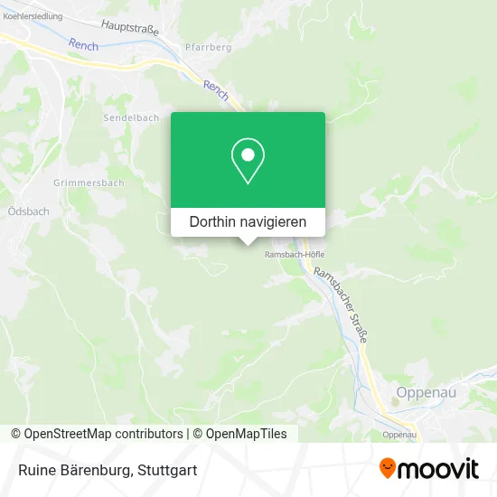 Ruine Bärenburg Karte