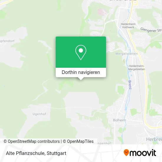 Alte Pflanzschule Karte