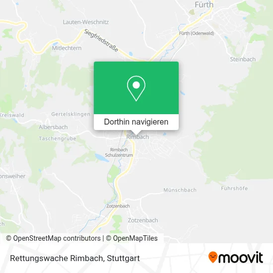 Rettungswache Rimbach Karte