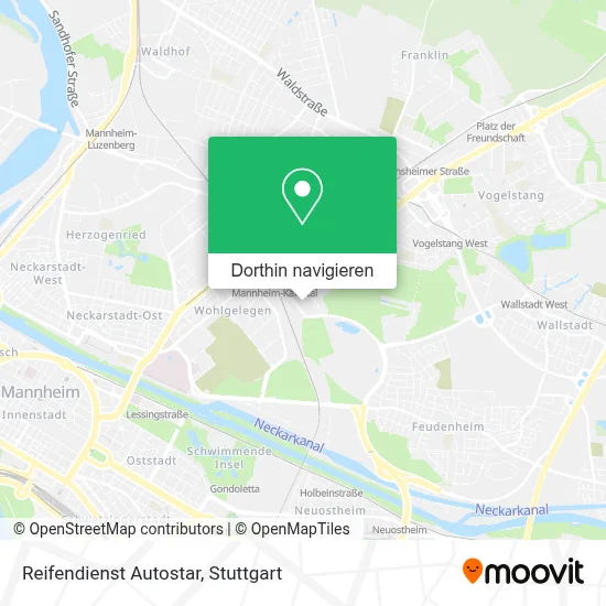 Reifendienst Autostar Karte