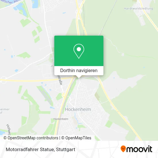 Motorradfahrer Statue Karte