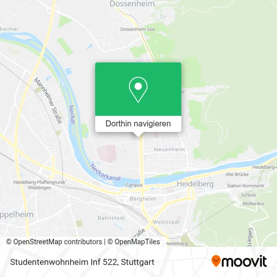 Studentenwohnheim Inf 522 Karte
