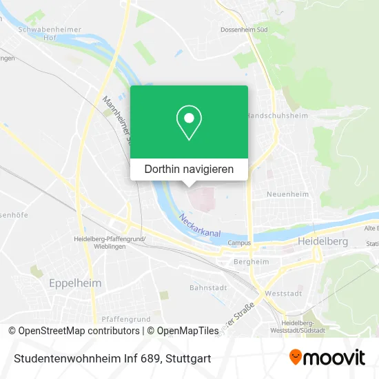 Studentenwohnheim Inf 689 Karte