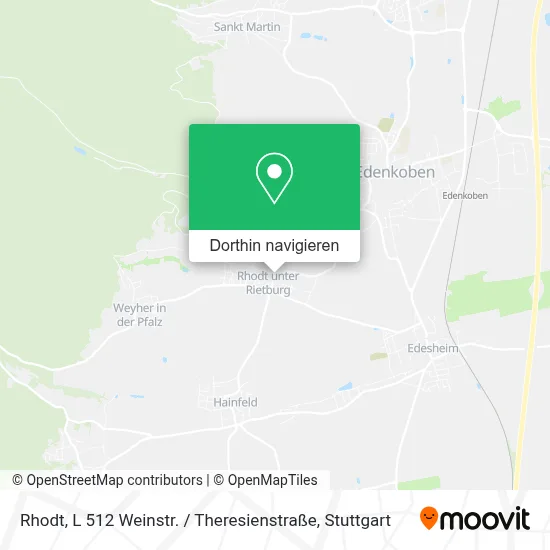 Rhodt, L 512 Weinstr. / Theresienstraße Karte