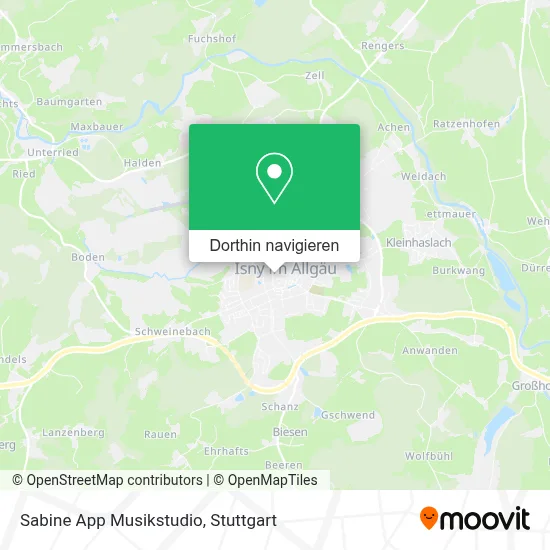 Sabine App Musikstudio Karte