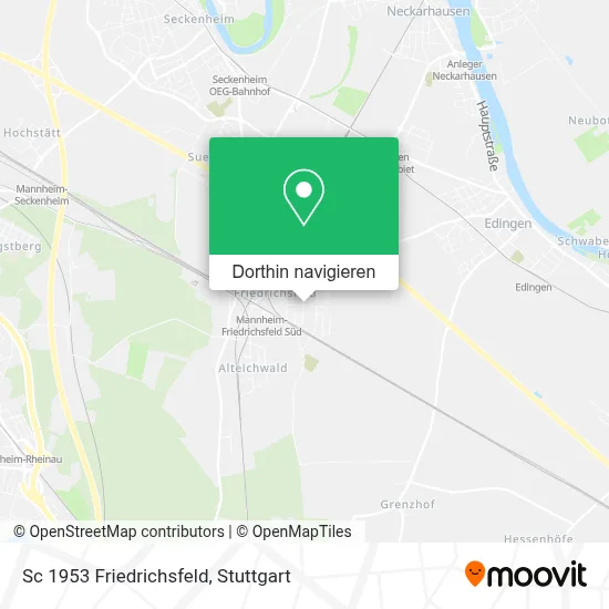 Sc 1953 Friedrichsfeld Karte