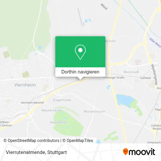 Vierrutenalmende Karte