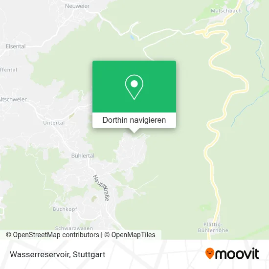 Wasserreservoir Karte