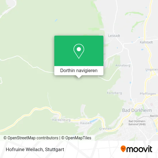 Hofruine Weilach Karte