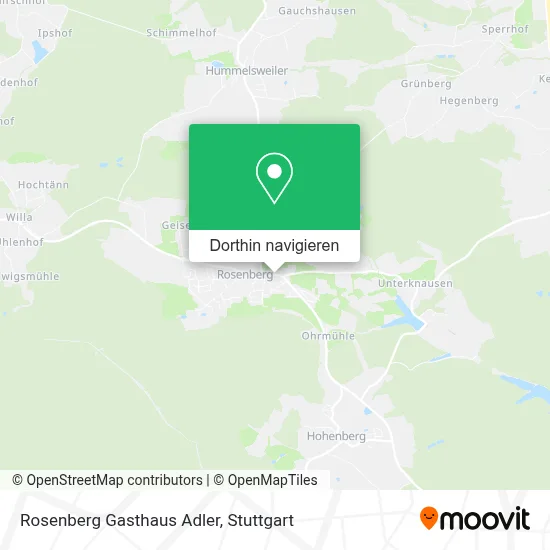 Rosenberg Gasthaus Adler Karte