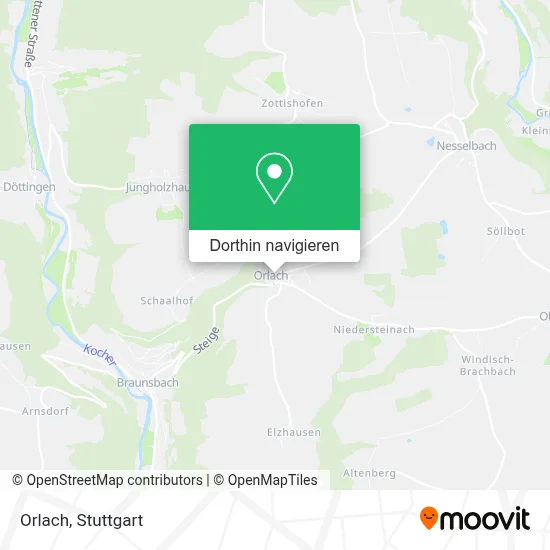 Orlach Karte