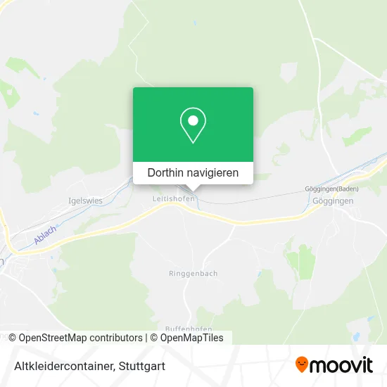 Altkleidercontainer Karte