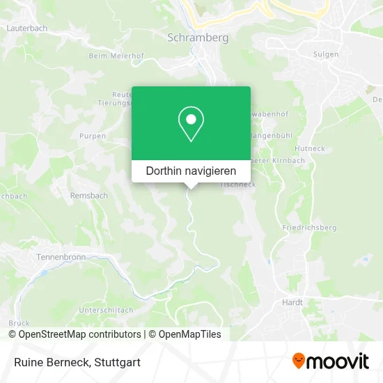 Ruine Berneck Karte