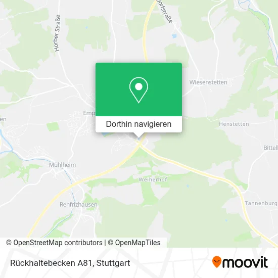 Rückhaltebecken A81 Karte