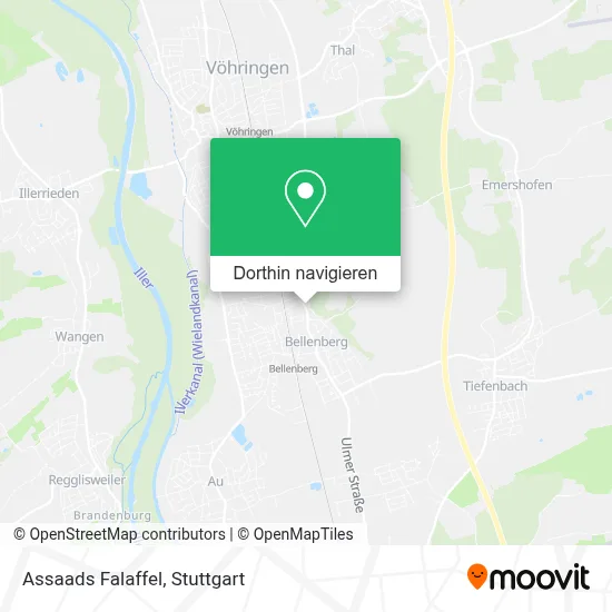 Assaads Falaffel Karte