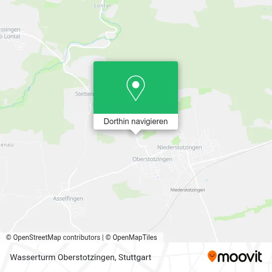 Wasserturm Oberstotzingen Karte