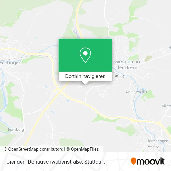 Giengen, Donauschwabenstraße Karte