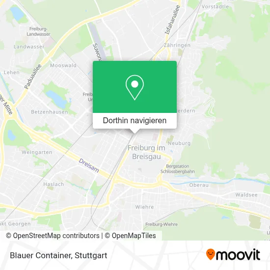 Blauer Container Karte