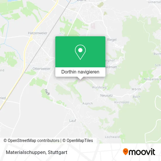 Materialschuppen Karte