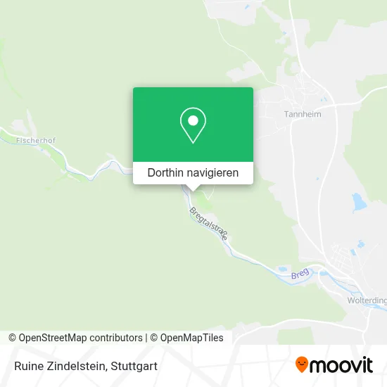 Ruine Zindelstein Karte