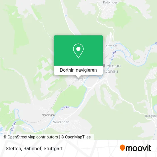 Stetten, Bahnhof Karte