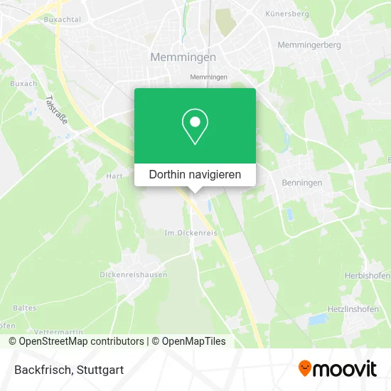 Backfrisch Karte