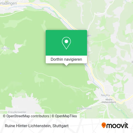 Ruine Hinter-Lichtenstein Karte