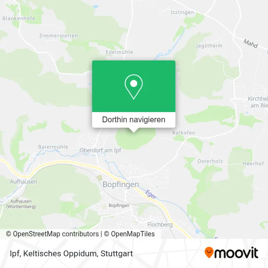 Ipf, Keltisches Oppidum Karte