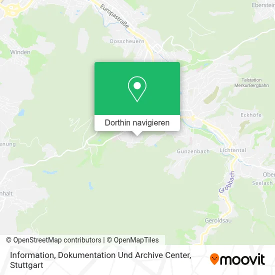 Information, Dokumentation Und Archive Center Karte