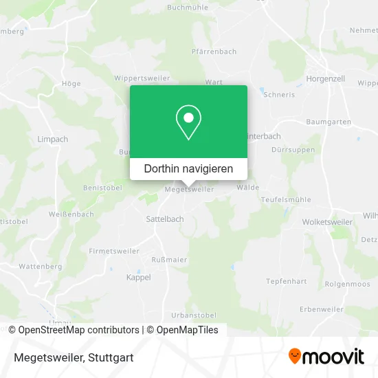 Megetsweiler Karte