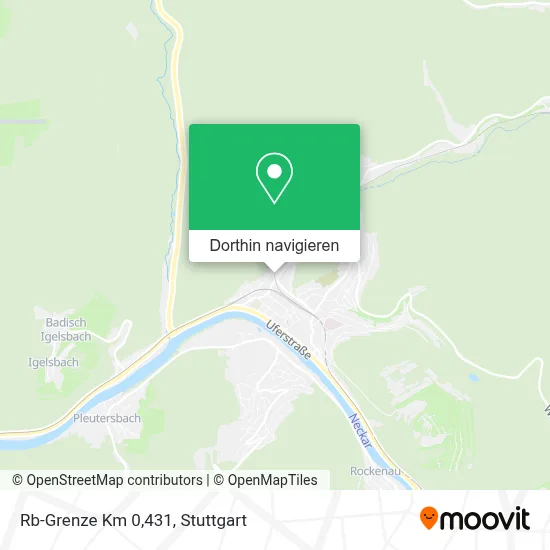 Rb-Grenze Km 0,431 Karte