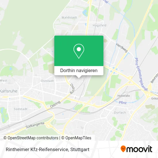 Rintheimer Kfz-Reifenservice Karte